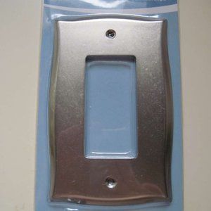 Brainerd Single Decorator Lylah Rocker Light Switch Covers Vintage Nickel Silver